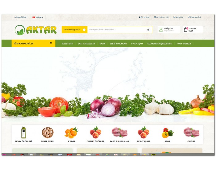 OsdemTema   Opencart Aktar meyve sebze yöresel 3x  Site Teması