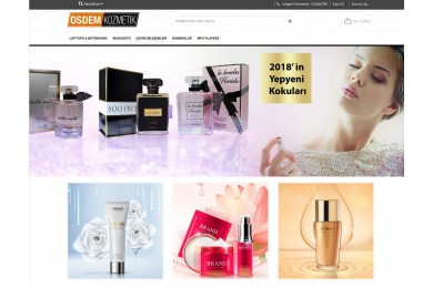 Osdem Kozmetik, Parfumeri Mağaza Site Teması