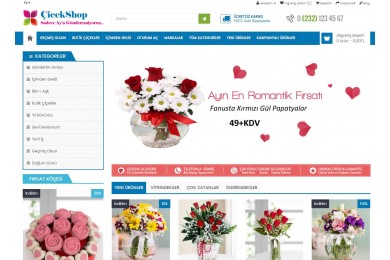  Çiçek Satış Mağaza  Site Teması
