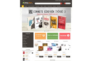 Kitap Mağazası E -ticaret Site Teması