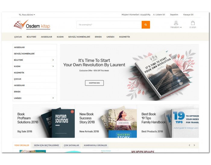 Osdem Kitap Satış Opencart 3x Site Teması