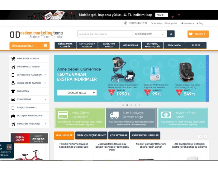 Opencart Marketingv6 Full E-ticaret Hazır Site Paketi