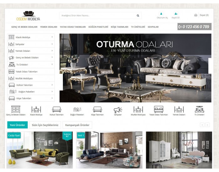 Osdem Mobilya Satış Opencart 3x Site Teması