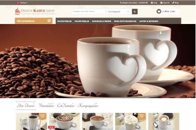 Kahve Kuruyemiş ve Pastane Satış  Opencart 2.1x Site Teması