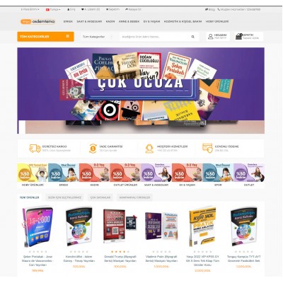 OsdemTema  Kitap Ürün satış Opencart 3x    Site Teması