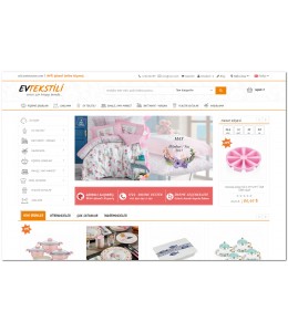 Opencart  Ev Tekstil ve Züccaciye Ürünleri  Full E-ticaret Hazır Site Paketi
