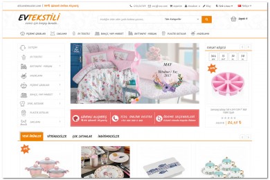 Opencart Ev Tekstil ve Züccaciye Ürünleri Full E-ticaret Hazır Site Paketi