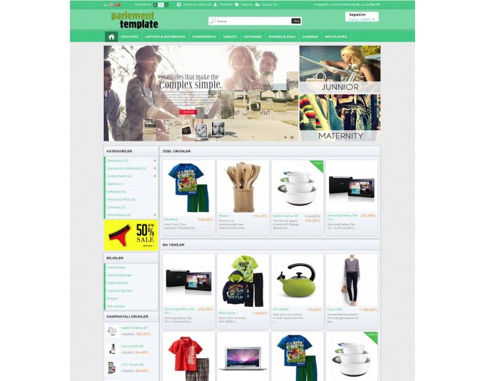  Opencart  1.5.2.x-1.5.3.x -1.5.4.x-1.5.5.1 - 156 Lilium Teması