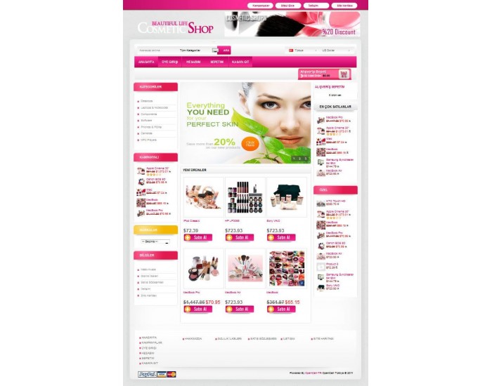 Opencart Cosmetic-Shop-Menekşe