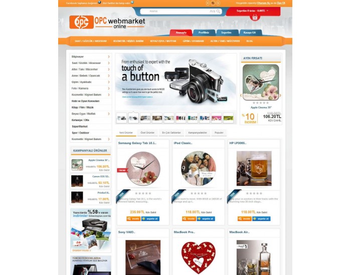 Opencart 155x 156x Versiyon Özel Marketing v2 Tasarım ful paket site