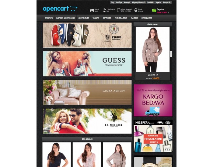  Opencart  1.5.5.1 - 1561 - 1564 PrivateShoping Opencart Teması