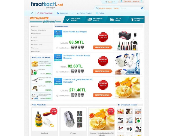 Opencart  Fırsat Sitesi Teması